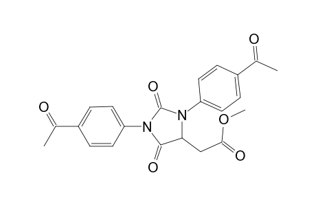 Methyl 2-(1,3-bis(4-acetylphenyl)-2,5-dioxoimidazolidin-4-yl)acetate