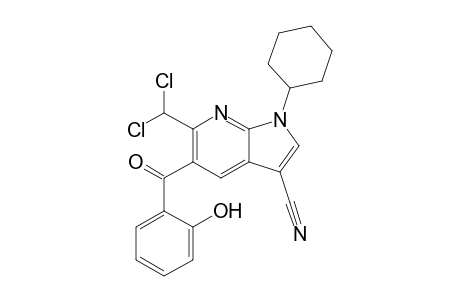 6-(Dichloromethyl)-5-salicyloyl-1-cyclohexyl-3-cyano-1H-pyrrolo[2,3-b]pyridine