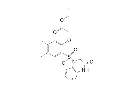 Acetic acid, 2-[2-[[3,4-dihydro-3-oxo-1(2H)-quinoxalinyl]sulfonyl]-4,5-dimethylphenoxy]-, ethyl ester