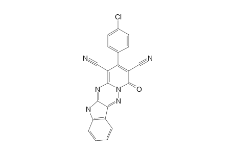 8-(4-CHLOROPHENYL)-10-OXO-11-HYDROINDOLO-[2,3-E]-PYRIDO-[1,2-B]-[1,2,4]-TRIAZINE-7,9-DICARBONITRILE