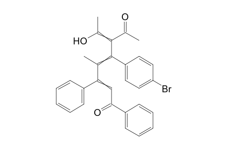 6-Acetyl-7-hydroxy-4-methyl-5-(4-bromophenyl)-1,3-diphenyl-octa-2,4,6-trien-1-one