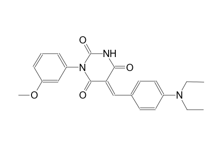 (5E)-5-[4-(diethylamino)benzylidene]-1-(3-methoxyphenyl)-2,4,6(1H,3H,5H)-pyrimidinetrione