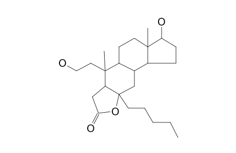 2,6.beta.,17.beta.-Trihydroxy-6.alpha.-pentyl-2,3-seco-5.alpha.-androstan-3-oic acid .gamma.-lactone