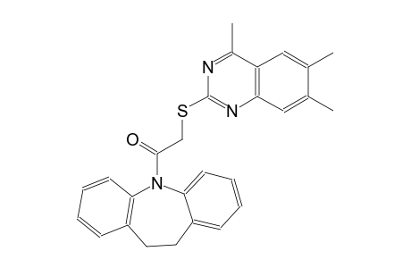 5-{[(4,6,7-trimethyl-2-quinazolinyl)sulfanyl]acetyl}-10,11-dihydro-5H-dibenzo[b,f]azepine