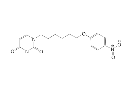 2,4(1H,3H)-pyrimidinedione, 3,6-dimethyl-1-[6-(4-nitrophenoxy)hexyl]-