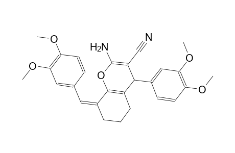 (8Z)-2-amino-8-(3,4-dimethoxybenzylidene)-4-(3,4-dimethoxyphenyl)-5,6,7,8-tetrahydro-4H-chromene-3-carbonitrile