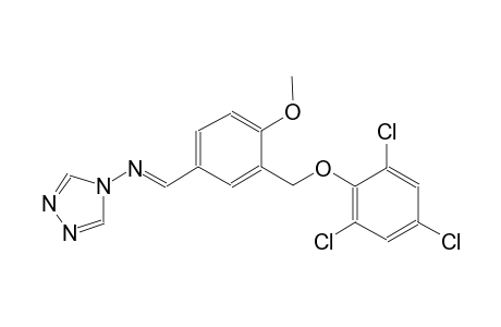 N-((E)-{4-methoxy-3-[(2,4,6-trichlorophenoxy)methyl]phenyl}methylidene)-4H-1,2,4-triazol-4-amine