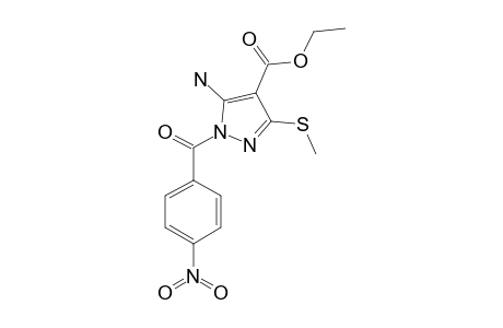 5-AMINO-1-(4-NITROBENZOYL)-3-METHYLSULFANYL-1H-PYRAZOLE-4-CARBOXYLIC-ACID-ETHYLESTER