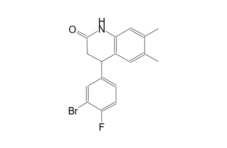 2(1H)-quinolinone, 4-(3-bromo-4-fluorophenyl)-3,4-dihydro-6,7-dimethyl-