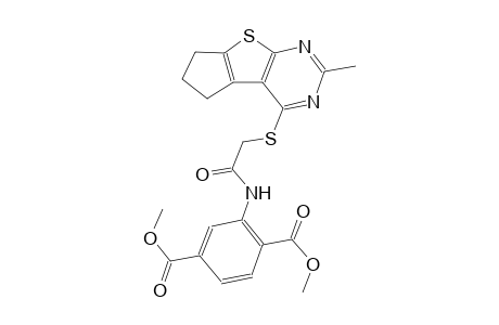 1,4-benzenedicarboxylic acid, 2-[[[(6,7-dihydro-2-methyl-5H-cyclopenta[4,5]thieno[2,3-d]pyrimidin-4-yl)thio]acetyl]amino]-, dimethyl ester
