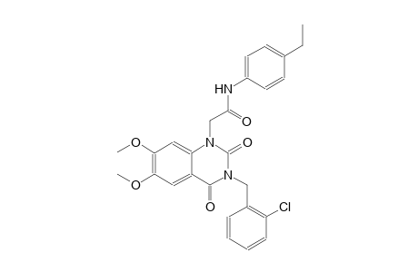 2-(3-(2-chlorobenzyl)-6,7-dimethoxy-2,4-dioxo-3,4-dihydro-1(2H)-quinazolinyl)-N-(4-ethylphenyl)acetamide