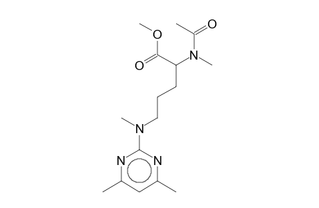2-[acetyl(methyl)amino]-5-[(4,6-dimethyl-2-pyrimidinyl)-methylamino]pentanoic acid methyl ester
