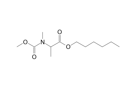 Alanine, N-methyl-N-methoxycarbonyl-, hexyl ester