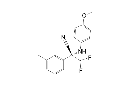 (R)-3,3-difluoro-2-((4-methoxyphenyl)amino)-2-(m-tolyl)propanenitrile