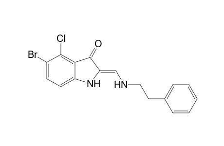5-Bromo-4-chloro-2-(phenethylamino-methylene)-1,2-dihydro-indol-3-one