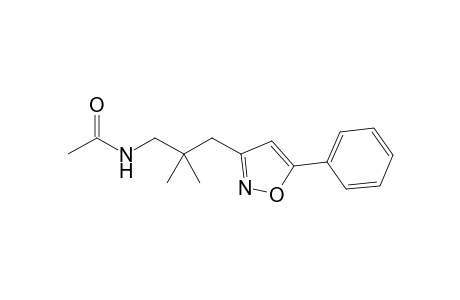 3-[2',2'-Dimethyl-3'-(N-acetylamino)propyl]-5-phenylisoxazole