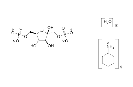 FRUCTOSE, 1,6-BIS(DIHYDROGEN PHOSPHATE), p-TETRAKIS(CYCLOHEXYLAMMONIUM SALT), DECAHYDRATE