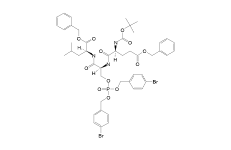 N-ALPHA-(TERT.-BUTOXYCARBONYL)-O-(BENZYL)-GLUTAMYL-O-DI-(4-BROMOBENZYL)-PHOSPHONOSERYLLEUCINE-BENZYLESTER;BOC-GLU(OBZL)-SER(PO3BRBZL2)-LEU-OBZL