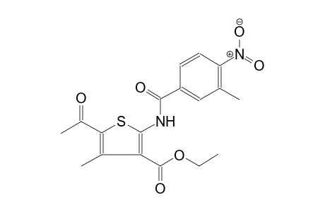 3-thiophenecarboxylic acid, 5-acetyl-4-methyl-2-[(3-methyl-4-nitrobenzoyl)amino]-, ethyl ester