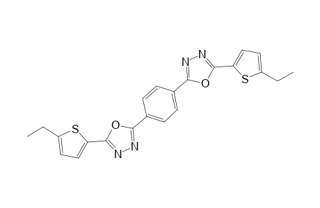 2-(5-Ethyl-2-thiophenyl)-5-[4-[5-(5-ethyl-2-thiophenyl)-1,3,4-oxadiazol-2-yl]phenyl]-1,3,4-oxadiazole