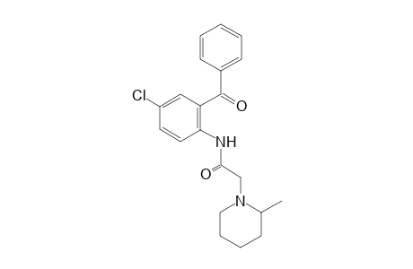 Acetamide, N-(2-benzoyl-4-chlorophenyl)-2-(2-methylpiperidin-1-yl)-