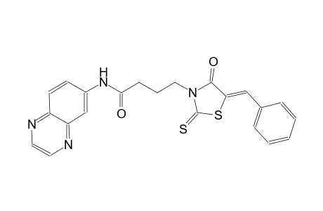3-thiazolidinebutanamide, 4-oxo-5-(phenylmethylene)-N-(6-quinoxalinyl)-2-thioxo-, (5Z)-