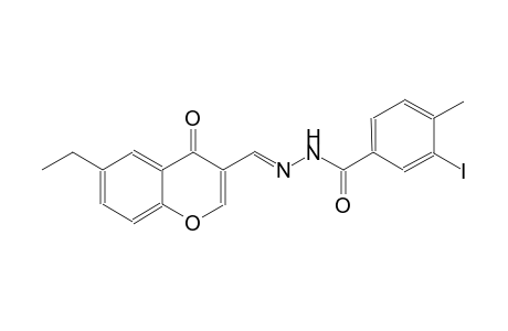 N'-[(E)-(6-ethyl-4-oxo-4H-chromen-3-yl)methylidene]-3-iodo-4-methylbenzohydrazide