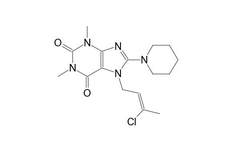 7-[(2Z)-3-chloro-2-butenyl]-1,3-dimethyl-8-(1-piperidinyl)-3,7-dihydro-1H-purine-2,6-dione