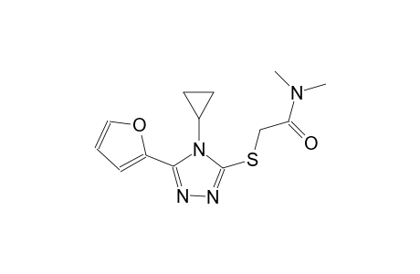 acetamide, 2-[[4-cyclopropyl-5-(2-furanyl)-4H-1,2,4-triazol-3-yl]thio]-N,N-dimethyl-