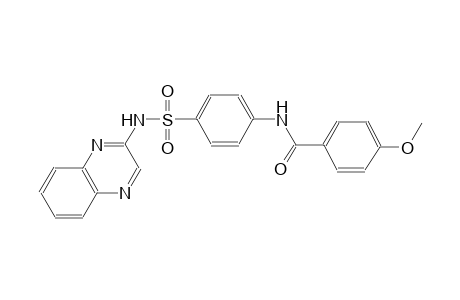 4-methoxy-N-{4-[(2-quinoxalinylamino)sulfonyl]phenyl}benzamide