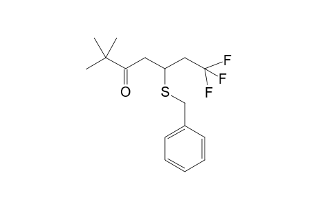 5-(benzylthio)-7,7,7-trifluoro-2,2-dimethyl-heptan-3-one