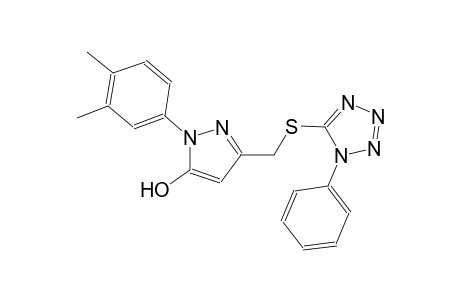 1H-pyrazol-5-ol, 1-(3,4-dimethylphenyl)-3-[[(1-phenyl-1H-tetrazol-5-yl)thio]methyl]-