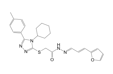 2-{[4-cyclohexyl-5-(4-methylphenyl)-4H-1,2,4-triazol-3-yl]sulfanyl}-N'-[(E,2E)-3-(2-furyl)-2-propenylidene]acetohydrazide