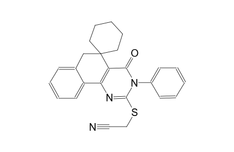 2-((4-oxo-3-phenyl-4,6-dihydro-3H-spiro[benzo[h]quinazoline-5,1'-cyclohexan]-2-yl)thio)acetonitrile