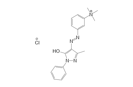 (m-Aminophenyl)trimethylammoniumchloride->3-methyl-1-phenyl-5-pyrazolon