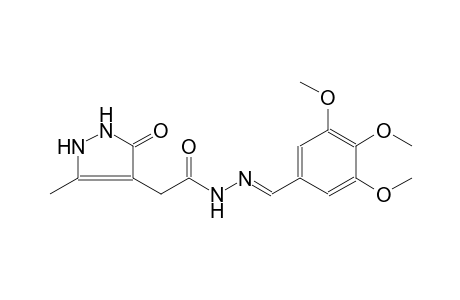 2-(5-methyl-3-oxo-2,3-dihydro-1H-pyrazol-4-yl)-N'-[(E)-(3,4,5-trimethoxyphenyl)methylidene]acetohydrazide