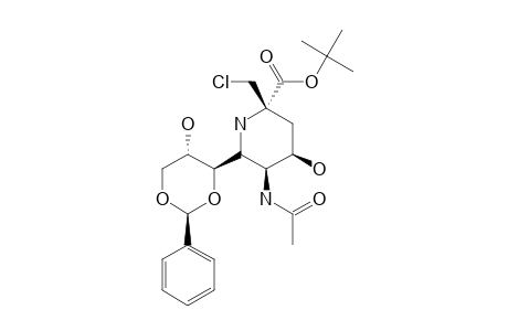 TERT.-BUTYL-5-ACETAMIDO-2-AMINO-2-N,6-ANHYDRO-7,9-O-BENZYLIDENE-2-C-(CHLOROMETHYL)-2,3,5-TRIDEOXY-D-ERYTHRO-L-ALLO-NONONATE