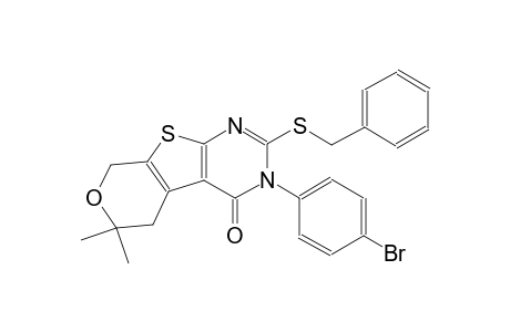 2-(benzylsulfanyl)-3-(4-bromophenyl)-6,6-dimethyl-3,5,6,8-tetrahydro-4H-pyrano[4',3':4,5]thieno[2,3-d]pyrimidin-4-one