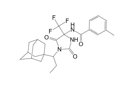 N-[1-[1-(1-adamantyl)propyl]-2,5-bis(oxidanylidene)-4-(trifluoromethyl)imidazolidin-4-yl]-3-methyl-benzamide
