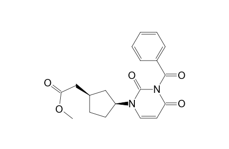 Methyl cis-3-[ 3'-benzoyl-1',2',3',4'-tetrahydro-2',4'-dioxopyrimidin-1'-yl]cyclopentaneacetate