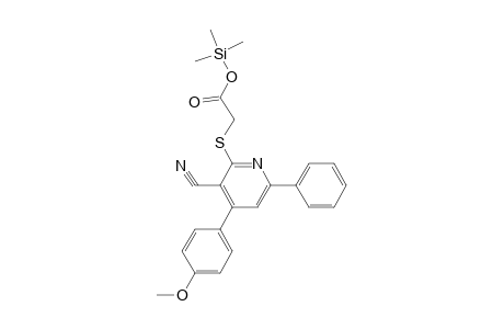 {[3-Cyano-4-(4-methoxyphenyl)-6-phenyl-2-pyridinyl]sulfanyl}acetic acid, tms derivative