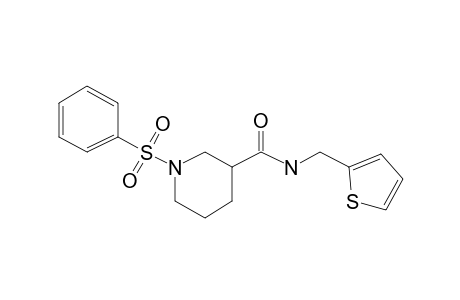 1-(Phenylsulfonyl)-N-(thiophen-2-ylmethyl)piperidine-3-carboxamide