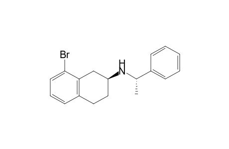 (-)-(2S,S)-8-Bromo-N-[(S)-.alpha.-methylbenzyl]-2-aminotetralin