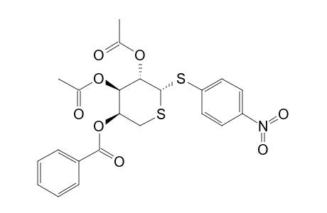 4-NITROPHENYL_2,3-DI-O-ACETYL-4-O-BENZOYL-1,5-DITHIO-ALPHA-L-ARABINOPYRANOSIDE;MINOR_ISOMER