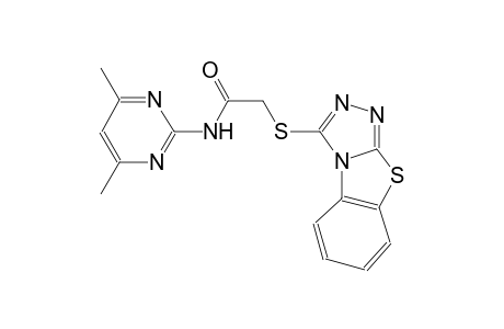 N-(4,6-dimethyl-2-pyrimidinyl)-2-([1,2,4]triazolo[3,4-b][1,3]benzothiazol-3-ylsulfanyl)acetamide