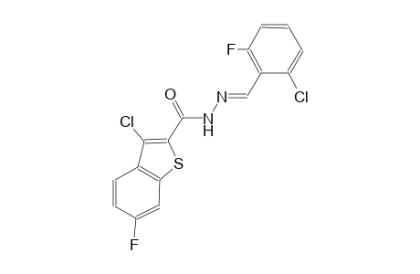 3-chloro-N'-[(E)-(2-chloro-6-fluorophenyl)methylidene]-6-fluoro-1-benzothiophene-2-carbohydrazide