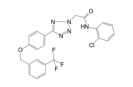 N-(2-chlorophenyl)-2-[5-[4-[[3-(trifluoromethyl)phenyl]methoxy]phenyl]-1,2,3,4-tetrazol-2-yl]ethanamide