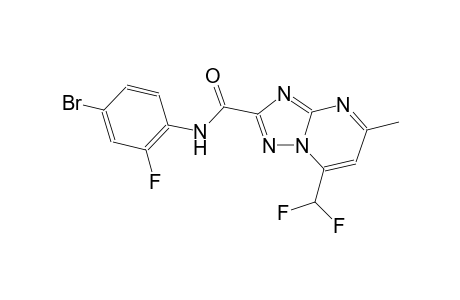 N-(4-bromo-2-fluorophenyl)-7-(difluoromethyl)-5-methyl[1,2,4]triazolo[1,5-a]pyrimidine-2-carboxamide