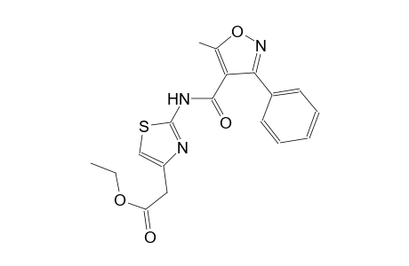 ethyl (2-{[(5-methyl-3-phenyl-4-isoxazolyl)carbonyl]amino}-1,3-thiazol-4-yl)acetate