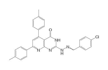 2-(2-(4-Chlorobenzylidene)hydrazinyl)-5,7-di-p-tolylpyrido[2,3-d]pyrimidin-4(3H)-one